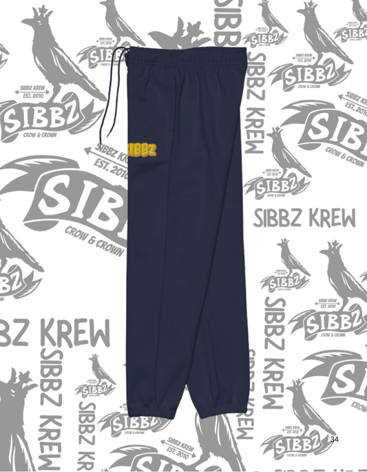 SIBBZ Bubble Logo Embroidered Heavyweight Sweats Navy Gold/Tan 2026