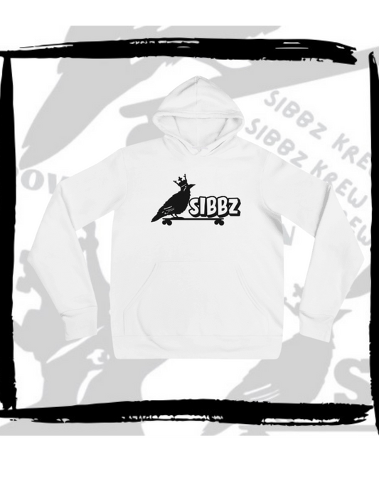 SIBBZ Bubble Logo White Hoodie