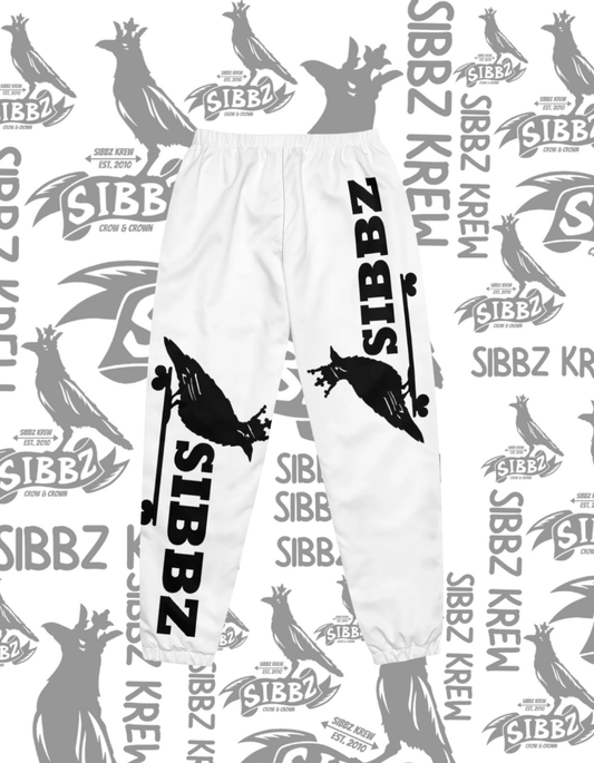 SIBBZ Classic Crow and Crown White and Black Unisex Joggers 2026