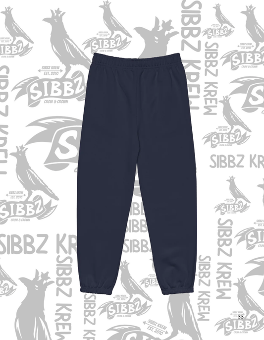 SIBBZ Navy 2026 Heavyweight Sweatpants Embroidered Logo