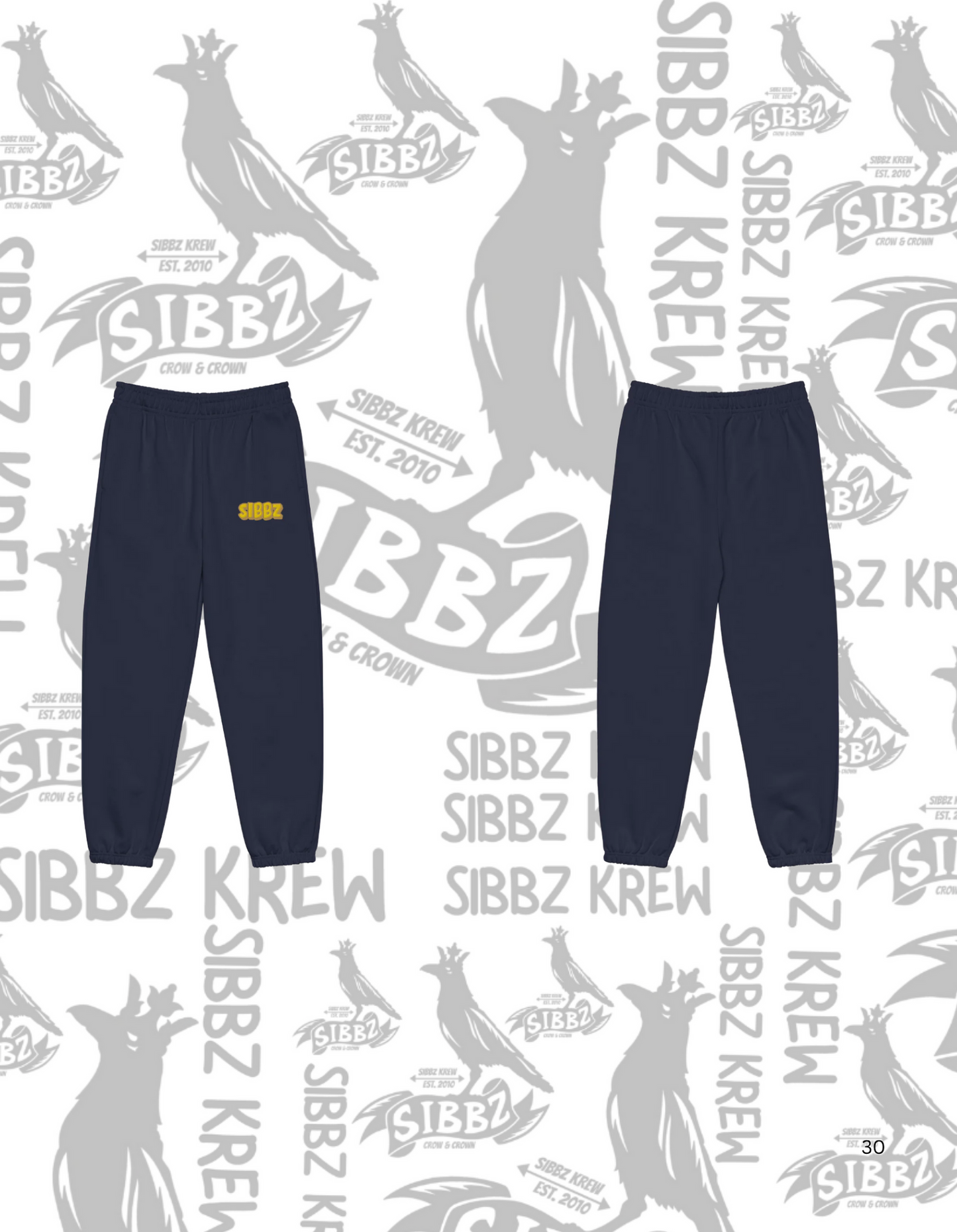 SIBBZ Navy 2026 Heavyweight Sweatpants Embroidered Logo