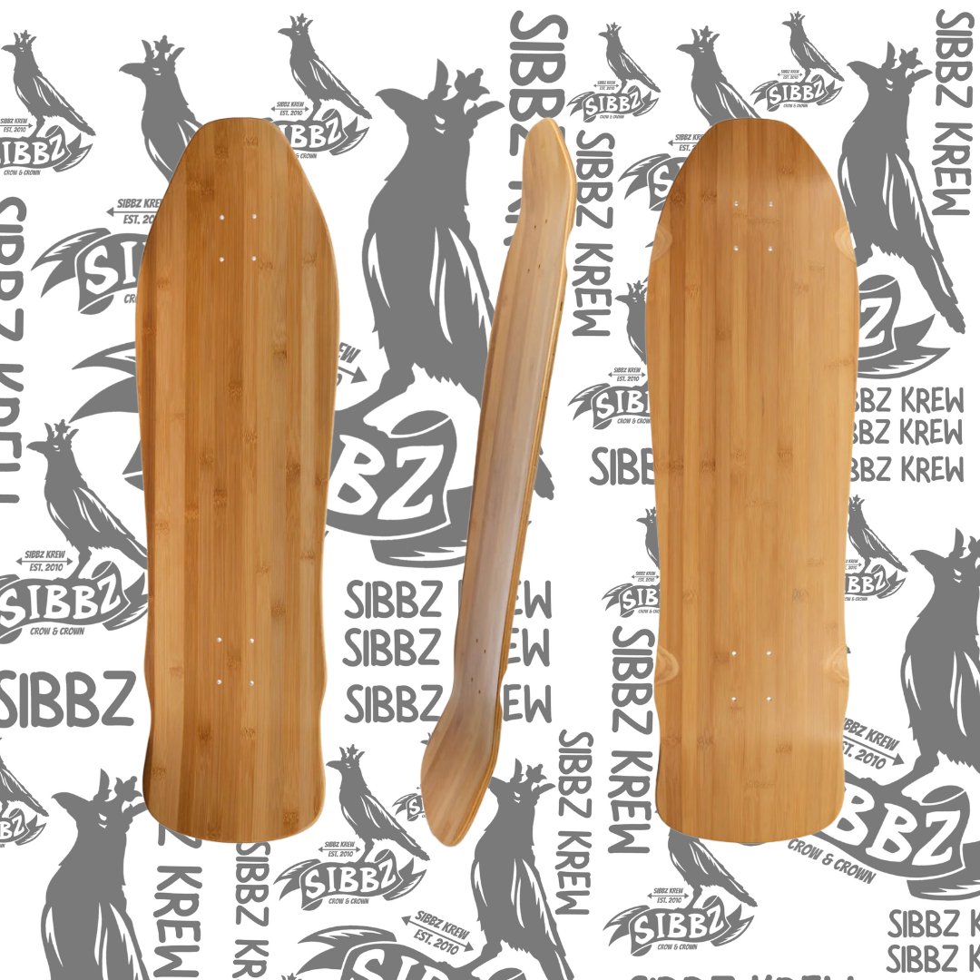 SIBBZ Fatty Kicktail Base Bamboo Longboard image 0