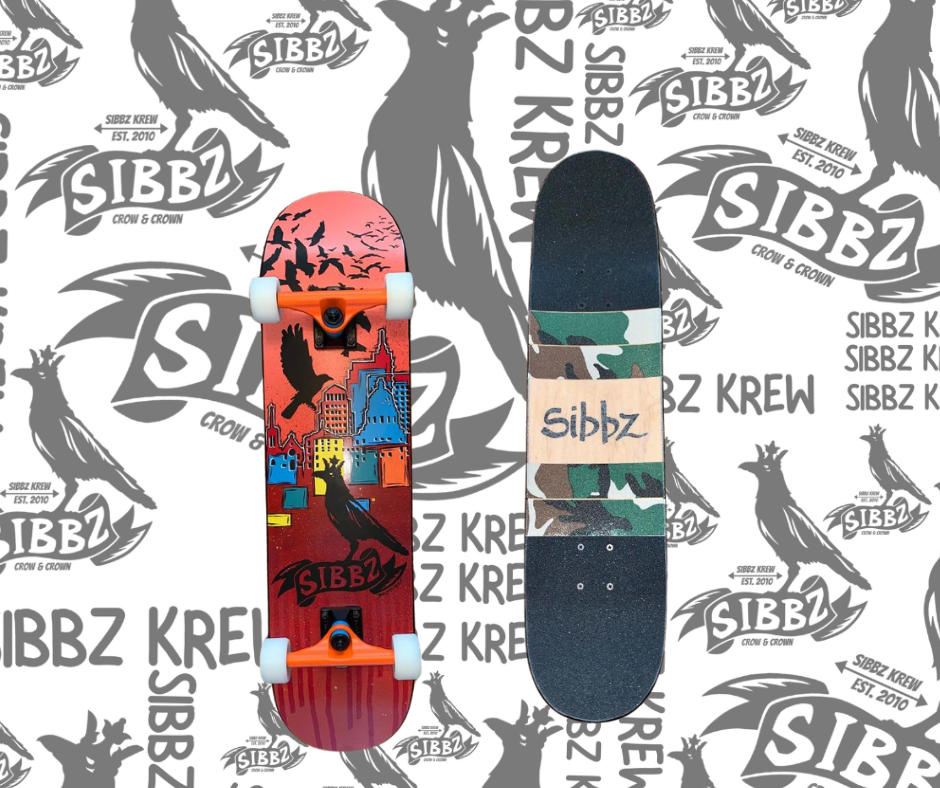 SIBBZ Boise Scape Skatedeck 7.5 Litezpeed Trucks/Reaper Wheels image 0