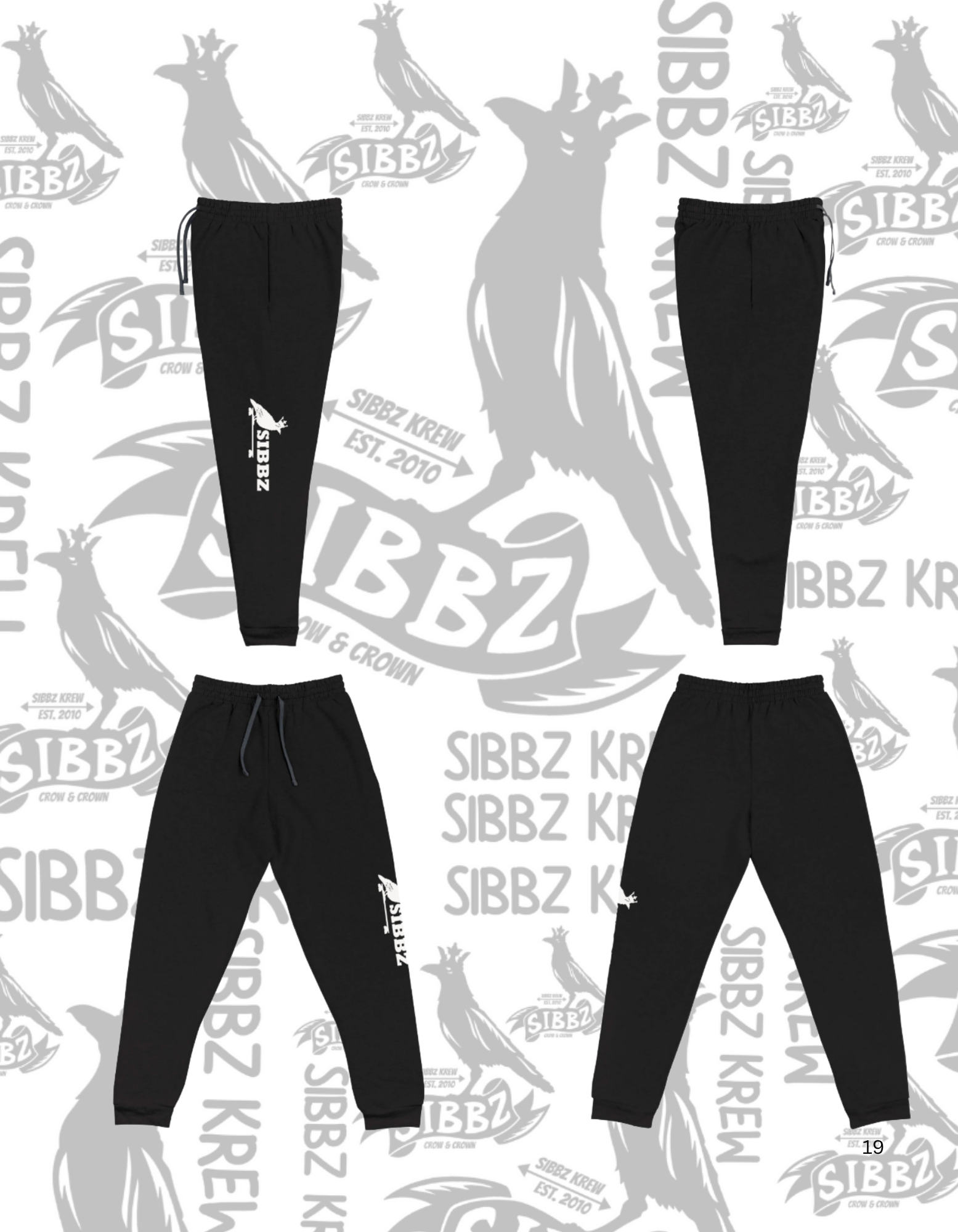 SIBBZ Crow and Crown Classic Unisex Joggers