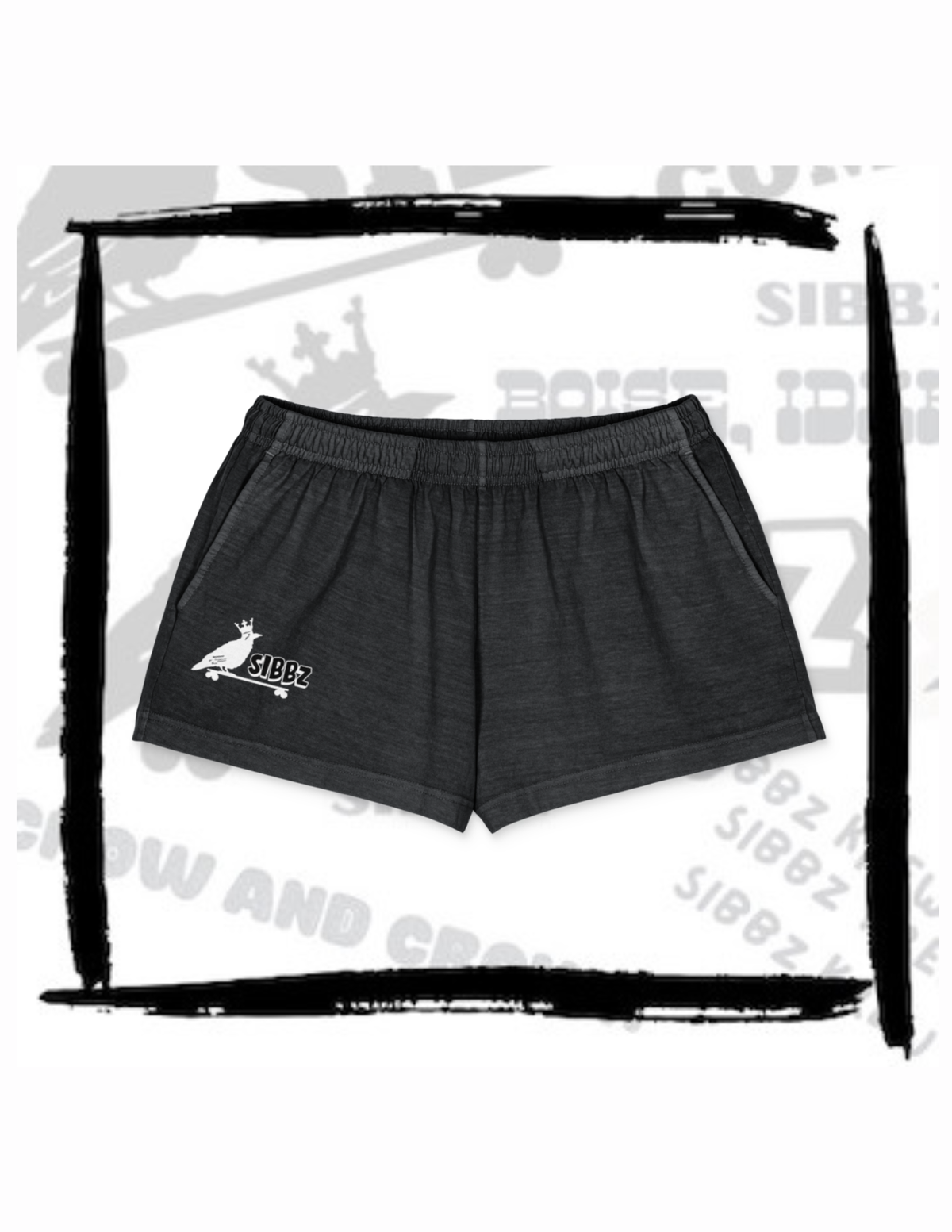 SIBBZ Bubble Logo Ladies Lounge Shorts with Pockets