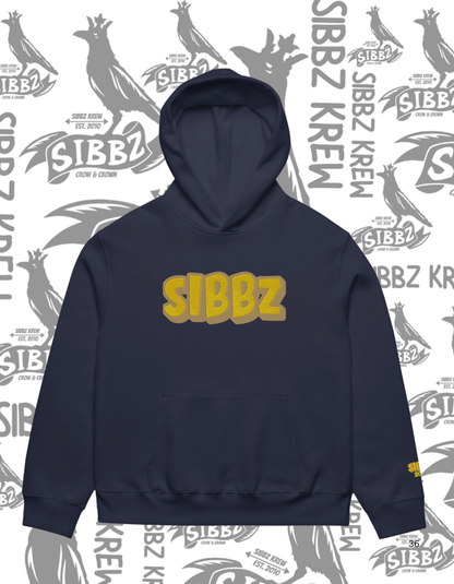 SIBBZ Bubble Logo Embroidery Hoodie  2026 Navy/Tan/Gold