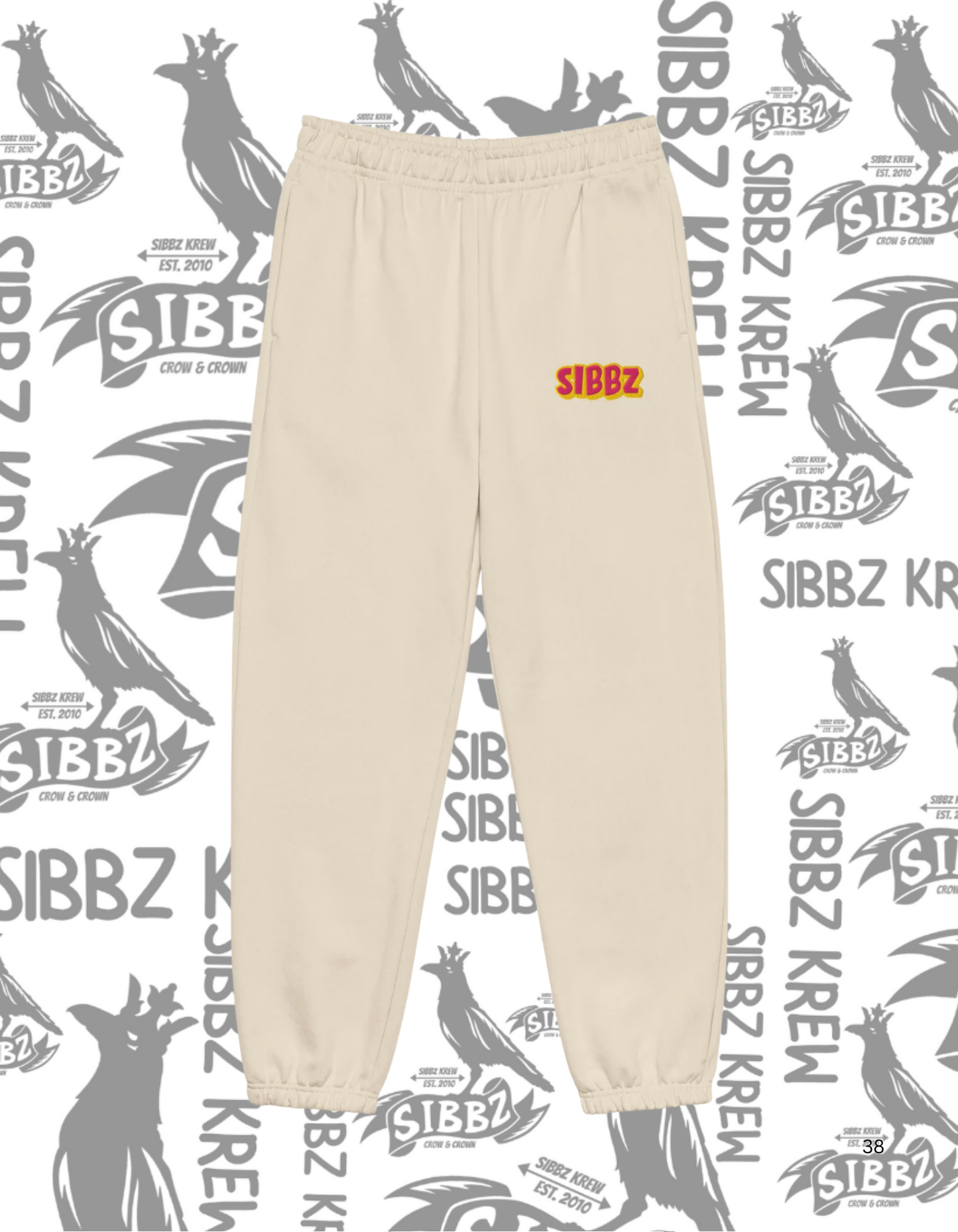 SIBBZ Bubble Logo Heavyweight Sweats Tan/Pink/Gold 2026
