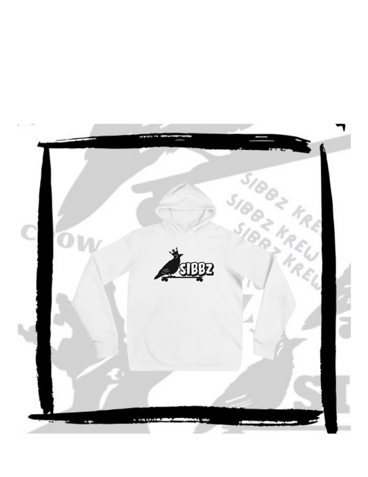 SIBBZ Bubble Logo White Hoodie