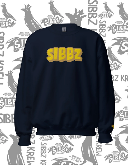 SIBBZ  Crew Neck Bubble  Logo Embroidered 2026 Navy+Tan+Gold