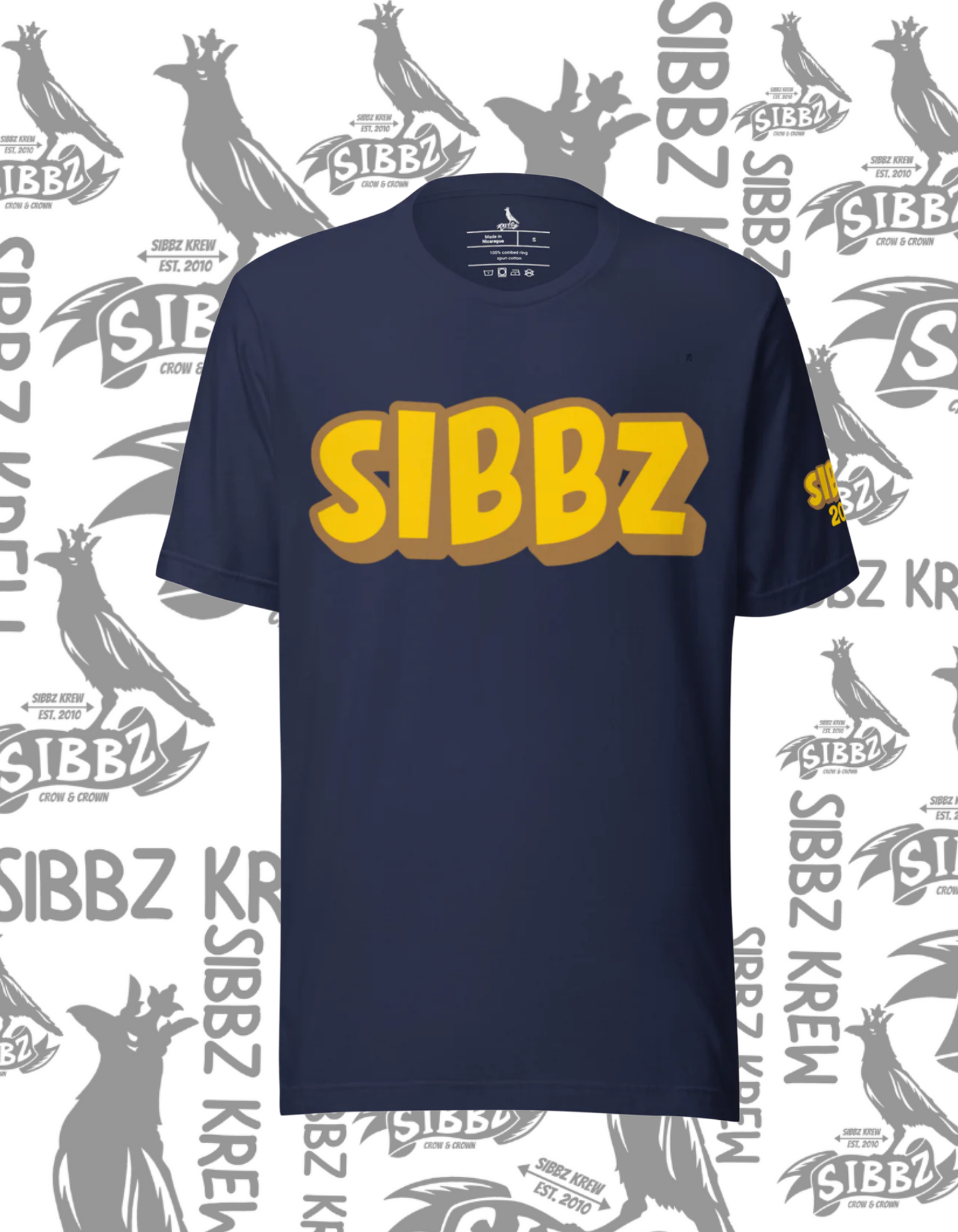SIBBZ Bubble Logo Tee Navy + Tan + Gold 2026 Limited Edition