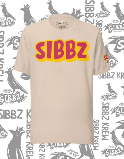 SIBBZ Bubble Logo Tee Tan + Pink + Gold 2026 Limited Edition