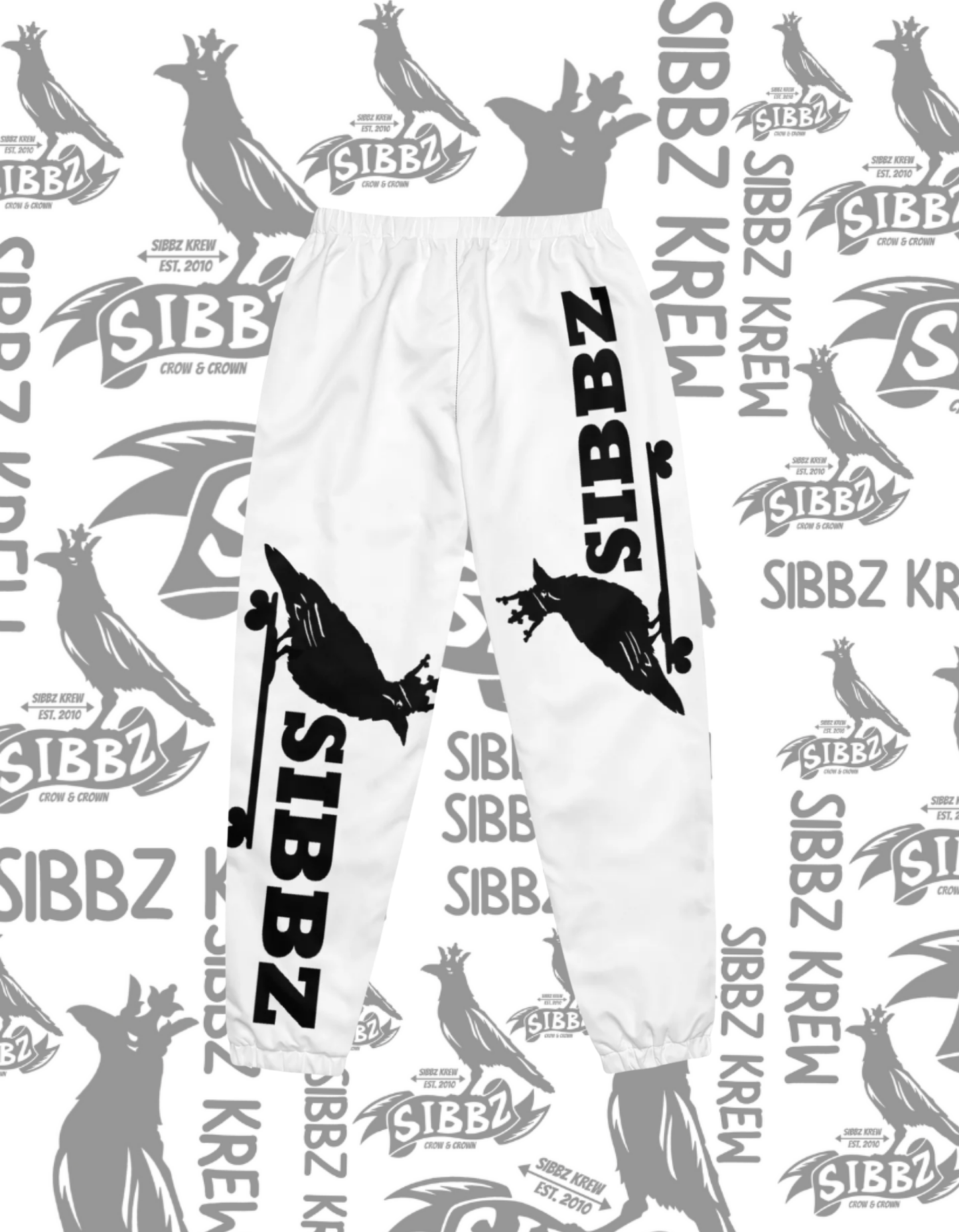 SIBBZ Classic Crow and Crown  White and Black Unisex Joggers 2026