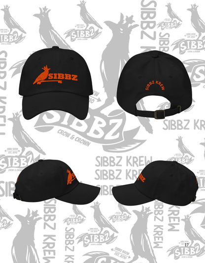 SIBBZ Classic SIBBZ Krew Dad hat Black and Orange