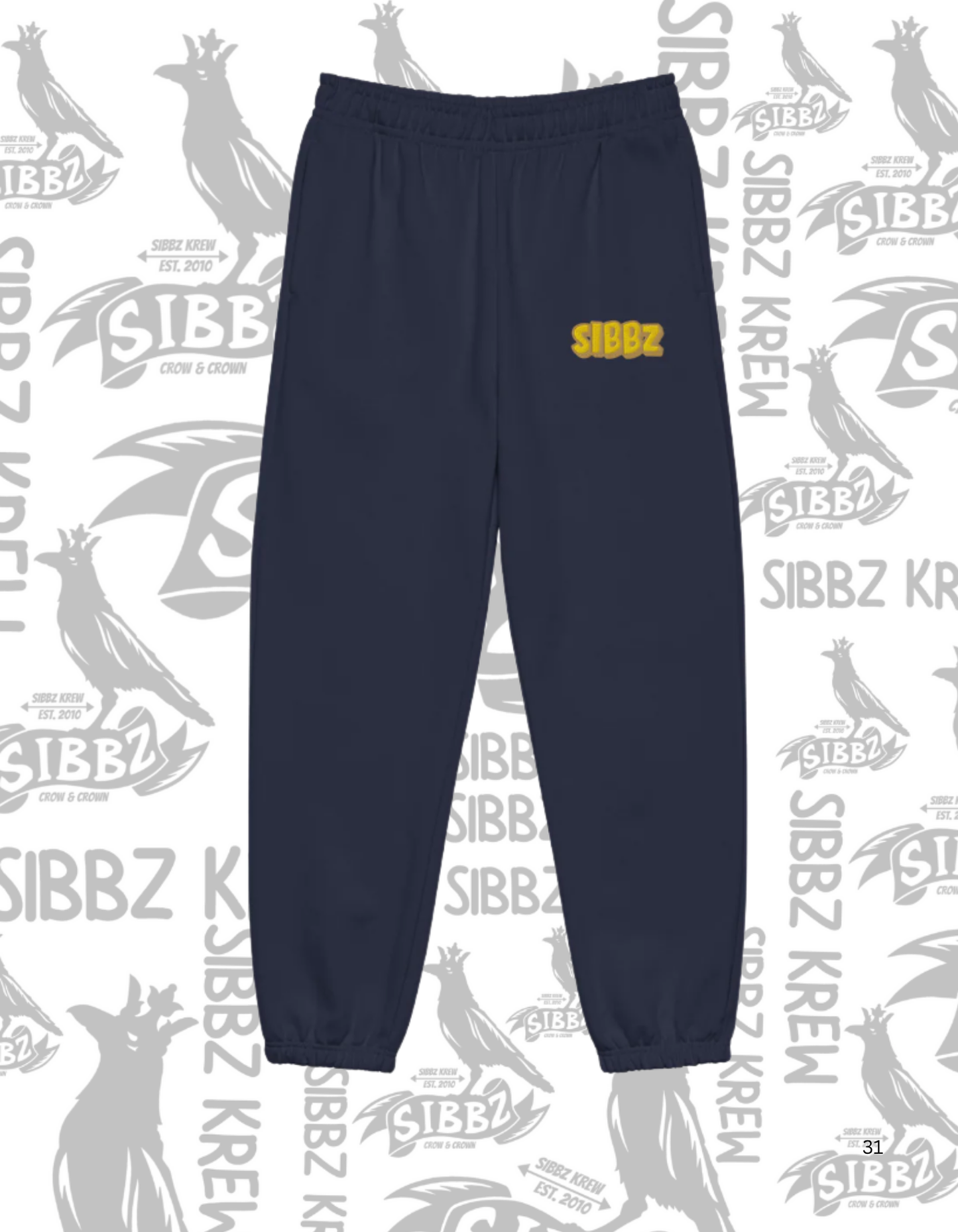 SIBBZ Navy 2026 Heavyweight Sweatpants Embroidered  Logo