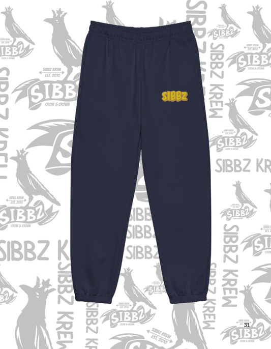 SIBBZ Navy 2026 Heavyweight Sweatpants Embroidered  Logo