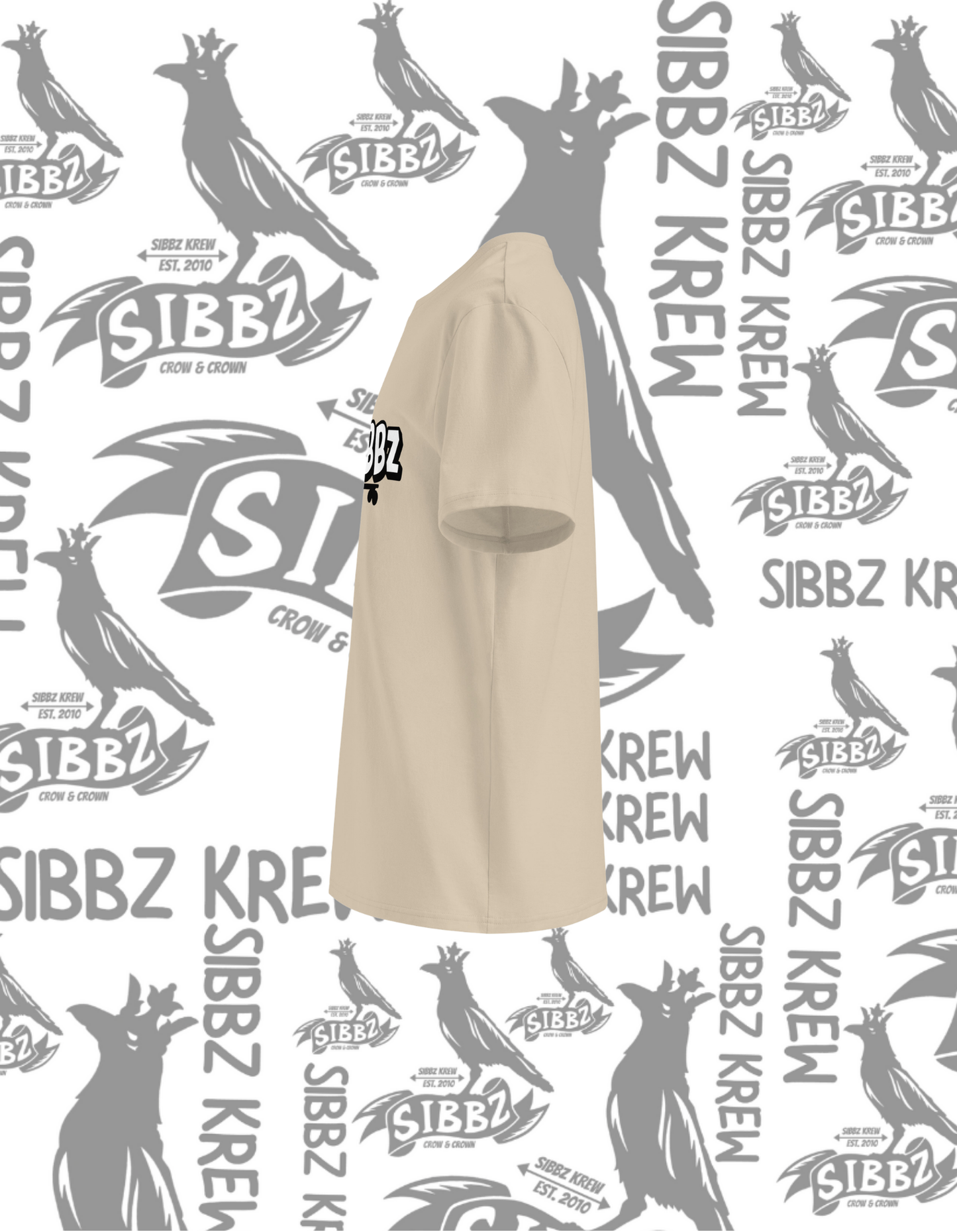 SIBBZ ORGANIC CROW AND CROWN TEE COLOR: DUST