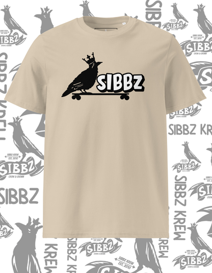 SIBBZ ORGANIC CROW AND CROWN TEE COLOR: DUST