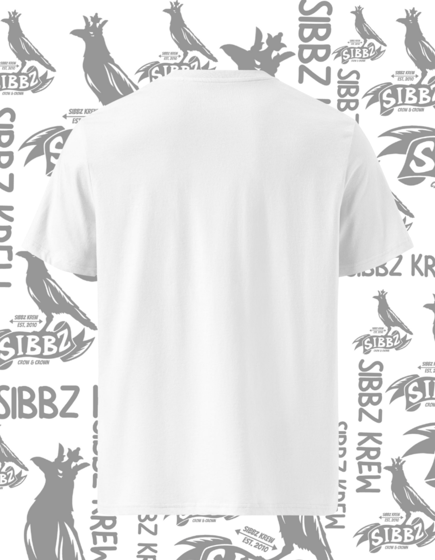 SIBBZ ORGANIC CROW AND CROWN TEE COLOR: BRIGHT WHITE