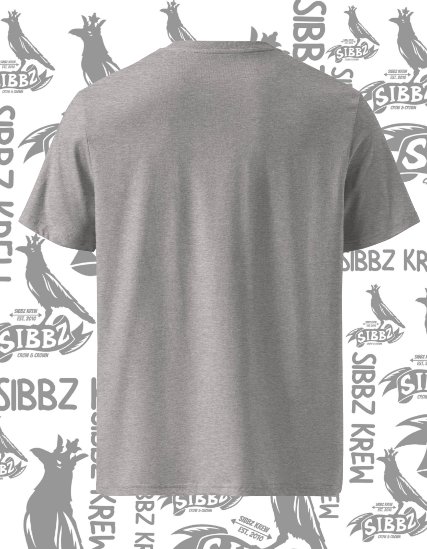 SIBBZ ORGANIC CROW AND CROWN TEE COLOR: DARK GREY