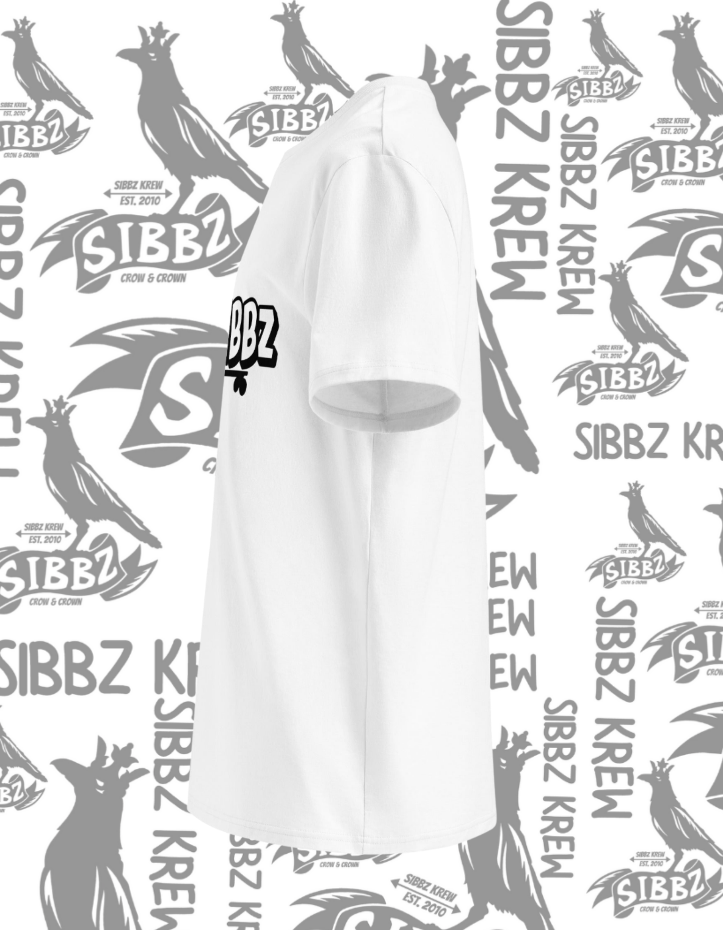 SIBBZ ORGANIC CROW AND CROWN TEE COLOR: BRIGHT WHITE