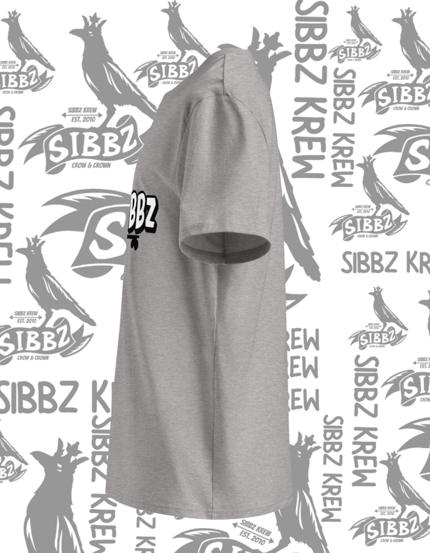 SIBBZ ORGANIC CROW AND CROWN TEE COLOR: DARK GREY