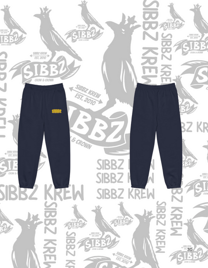 SIBBZ Navy 2026 Heavyweight Sweatpants Embroidered  Logo