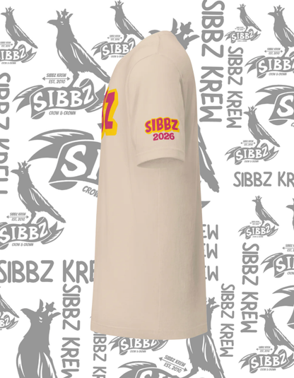 SIBBZ Bubble Logo Tee Tan + Pink + Gold 2026 Limited Edition