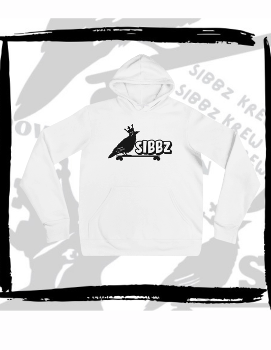 SIBBZ Bubble Logo White Hoodie